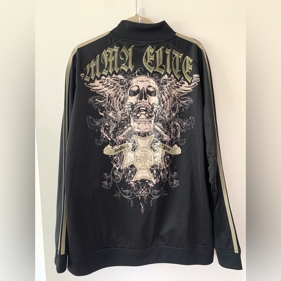 Men's Black Graphic Jacket - Picture 1 of 5